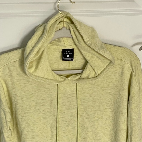 Nike Dri-Fit Lemon Yellow Cropped Training Hoodie - 47234 - Picture 7 of 13